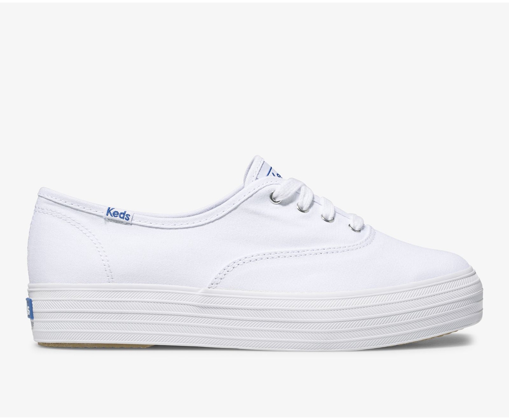 Keds Womens Sneakers White - Triple Kick - 195FHVMTI